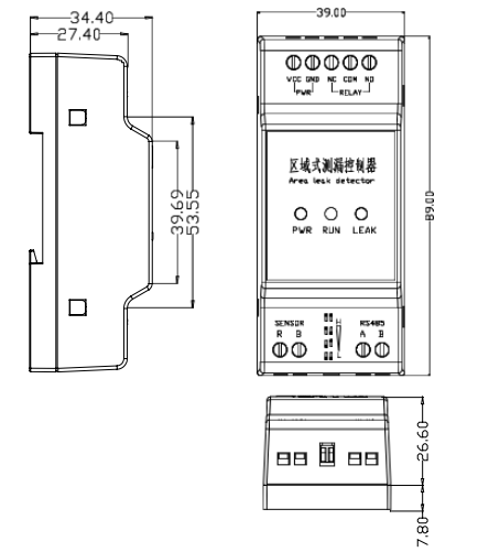 485型不定位測漏控制器YEC-ML-R